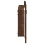 vidaXL Miroir de salle de bain à LED chêne marron bois d'ingénierie