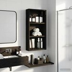 vidaXL Armoire murale de salle de bain Chêne Noir 30 x 10 x 60 5 cm