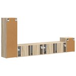 vidaXL Ensemble meuble TV 3 Pièces Chêne Sonoma Bois d'ingénierie