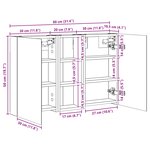 vidaXL Ensemble de Meubles de Salle de Bain 3 Pièces 80 x 10 5 x 50 cm
