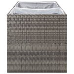 vidaXL Jardinière Gris 157x80x80 cm Résine tressée