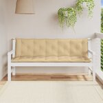 vidaXL Coussins de banc de jardin lot de 2 beige mélangé tissu
