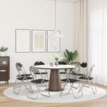 vidaXL Chaise pliante 8 pc Simili cuir Noir et gris 48 x 43 5 x 81 cm