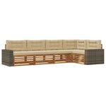 vidaXL Ensemble de canapés d'extérieur 5 Pièces Naturel et Beige