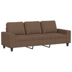 vidaXL Ensemble de canapés 4 Pièces marron tissu