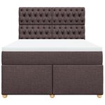 vidaXL Sommier à lattes de lit avec matelas Marron foncé 140x200 cm