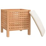 vidaXL Tabouret de salle de bain 48x47 5x52 cm Bois massif de noyer