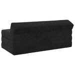 vidaXL Canapé-lit pliable Noir 120 x 60 x 49 cm Tissu