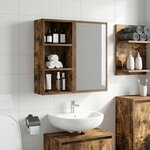 vidaXL Armoire murale de salle de bain Chêne Fumé 30 x 16 x 62 5 cm
