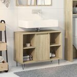 vidaXL Armoire salle de bain chêne sonoma 80x33x60cm bois d'ingénierie