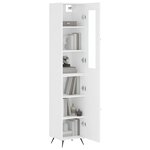 vidaXL Buffet haut Blanc 34 5x34x180 cm Bois d'ingénierie