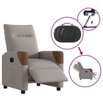 vidaXL Fauteuil inclinable électrique Taupe Tissu