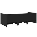 vidaXL Lit de jour avec tiroirs noir 75x190 cm bois d'ingénierie