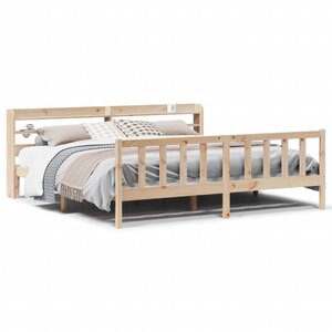 vidaXL Cadre de lit sans matelas 200x200 cm bois massif de pin