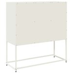 vidaXL Buffet blanc 100 5x39x107 cm acier laminé à froid