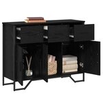 vidaXL Buffet Chêne noir 97 x 32.5 x 74.5 cm Bois d'ingénierie