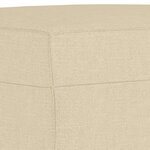 vidaXL Ensemble de canapés 3 Pièces avec coussins Crème Tissu