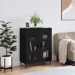 vidaXL Buffet noir 69 5x34x90 cm bois d'ingénierie
