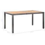 vidaXL Ensemble à manger d'extérieur 7Pièces coussins Résine tressée Gris