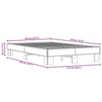vidaXL Cadre de lit chêne sonoma 120x190 cm bois d'ingénierie et métal