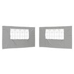 vidaXL Mur de tente de fête 2 pièces 400 x 195 cm Gris clair