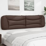 vidaXL Coussin de tête de lit marron 200 cm similicuir