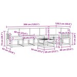 vidaXL Ensemble de canapés d'extérieur 7 pc Blanc et anthracite