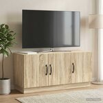 vidaXL Meuble TV Chêne Sonoma 99 x 34 5 x 47 cm Bois d'ingénierie