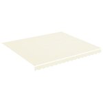 vidaXL Tissu de remplacement pour auvent Crème 4x3 5 m