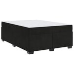 vidaXL Cadre de lit avec matelas Noir 140 x 200 cm tissu