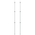 vidaXL Mâts de bâche télescopiques 102-260 cm 2 Pièces Aluminium