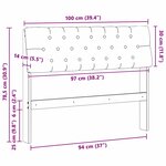 vidaXL Tête de lit capitonnée Gris foncé 100 cm Pin massif