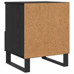 vidaXL Armoire de lit Chêne noir 40 x 35 x 50 cm Bois d'ingénierie