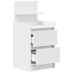 vidaXL Tables de chevet avec 2 tiroirs 2 Pièces blanc 38x34x80 cm