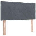 Lit ressort vidaXL avec matelas gris foncé 90x200 cm en velours