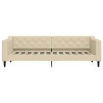 vidaXL Lit de jour avec matelas crème 80x200 cm tissu