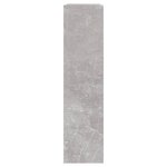 vidaXL Armoire à chaussures et miroir 2 niveaux Gris béton 63x17x67 cm