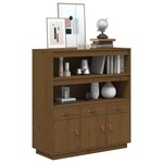 vidaXL Buffet haut Marron miel 100x40x108 5 cm Bois massif de pin