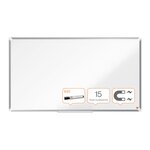 Tableau blanc laqué premium 16/9e h69 x l122 cm nobo