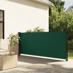 vidaXL Auvent latéral rétractable vert foncé 120x300 cm