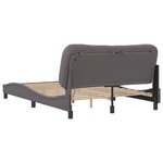 vidaXL Cadre de lit avec LED sans matelas gris 140x200 cm