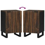 vidaXL Meuble de salle de bain Marron et Noir 38 x 33.5 x 58 cm