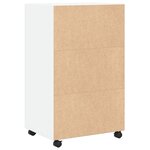 vidaXL Armoire à roulettes blanc 55x40x91 cm bois d’ingénierie