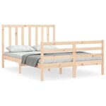 vidaXL Cadre de lit sans matelas 140x190 cm bois de pin massif