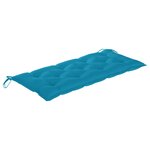 vidaXL Banc de jardin 2 places avec coussin 120 cm Bois d'eucalyptus