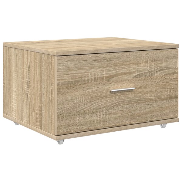 vidaXL Cabinet de tiroirs Chêne Sonoma Panneau d'aggloméré Moyen