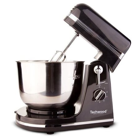 TECHWOOD TMB-366 Robot Pâtissier - 300W - Bol inox d'une capacité de 3,5L - 6 vitesses