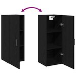 vidaXL Armoire murale en chêne noir 34 5 x 34 x 90 cm Bois d'ingénierie