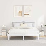 vidaXL Table de chevet 2 pc Blanc 25 5 x 22 x 49 5 cm
