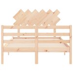 vidaXL Cadre de lit avec tête de lit 120x200 cm bois massif